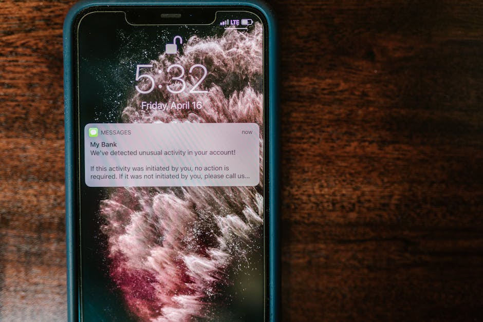 Notification push affichée sur un smartphone